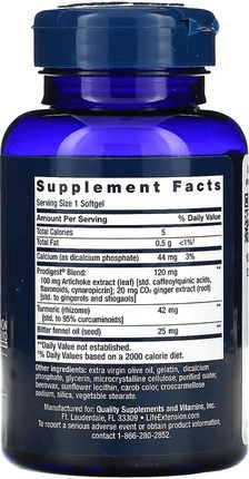 Life Extension Bloat Relief Ekstrakt Z Karczocha + Imbir Kurkuma 90kaps. - zdjęcie 2
