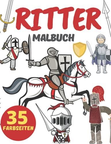 Ritter Malbuch Mittelalterlichen Ritter Drachen Burgen Malbuch F R