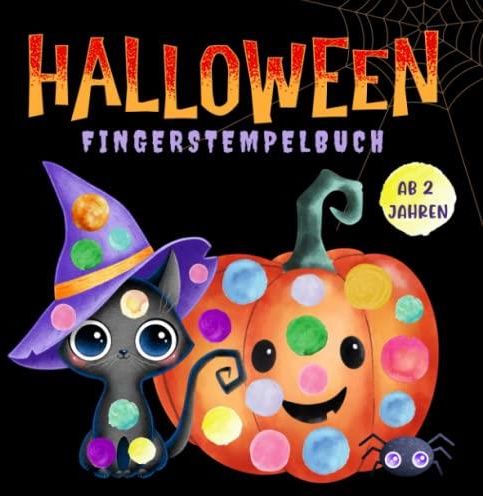 Halloween Fingerstempelbuch Ab 2 Jahren Fingermalbuch Mit Halloween