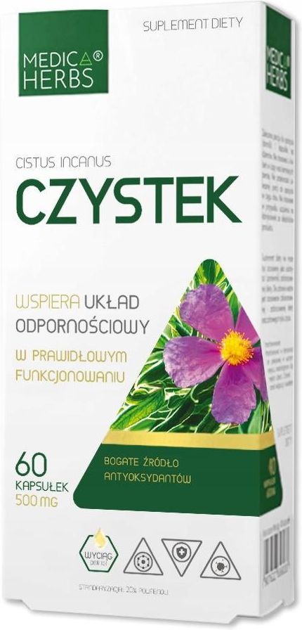 Medica Herbs Czystek Cistus Incanus 60kaps Opinie I Ceny Na Ceneo Pl