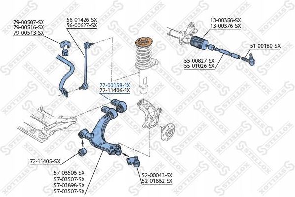 Stellox Tuleja Wahacza Citroen Xsara Picasso 1620Hdi 99 Opinie I Ceny