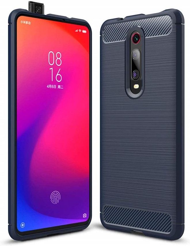 Pskom Etui Pancerne Carbon Do Xiaomi Mi 9T Pro Szkło Etui na telefon