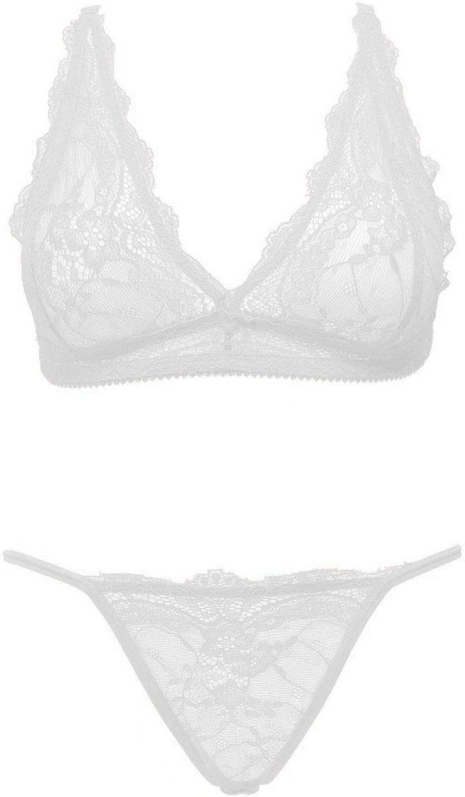 Ouno Sexy Lingerie Set 2 Parts S M White Ceneo Pl