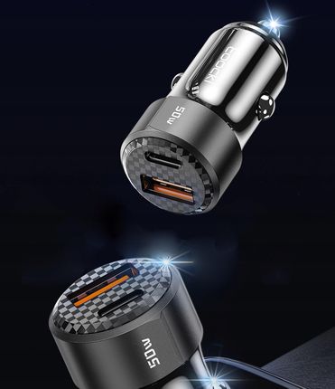 Ładowarka samochodowa Toocki Usb Usb-c 75W Qc Pd - zdjęcie 6
