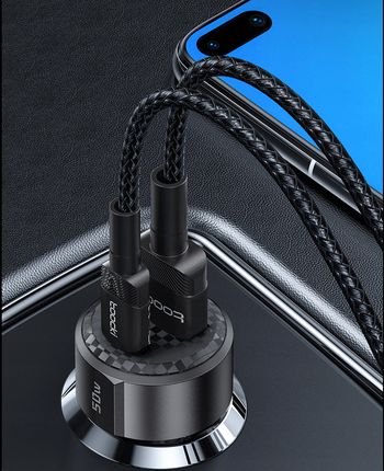 Ładowarka samochodowa Toocki Usb Usb-c 75W Qc Pd - zdjęcie 5