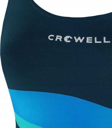 Kostium kąpielowy dla dziewczynki Crowell Swan granatowo-niebiesko-błękitny kol.07 - zdjęcie 3