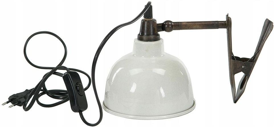 Lampa Skandi Pl Lampa Z Klipsem Styl Retro Biała Śr 14Cm Opinie i