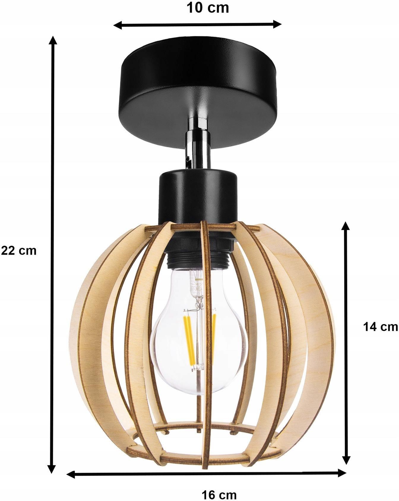 Lampa Inect Lampa Kinkiet E27 Ścienny Ruchomy Loft Kula Drewno Opinie