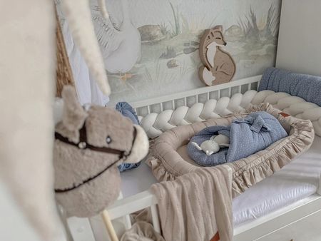 Infantilo Kokon Niemowlęcy Bawełniany Z Falbanką - zdjęcie 4