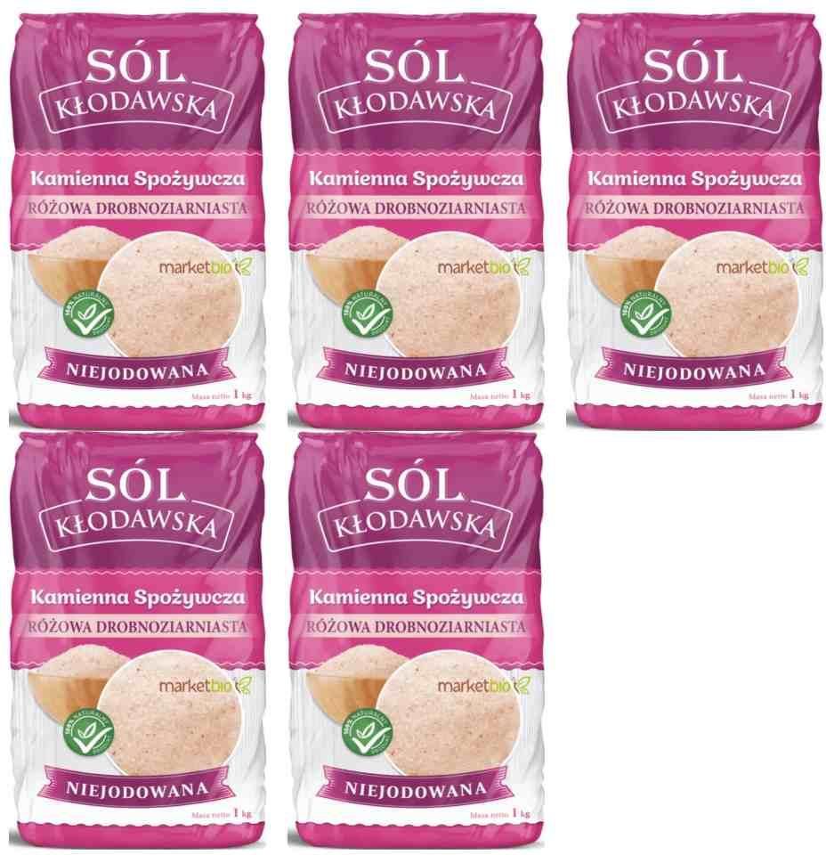 Zdjęcie Kopalnia Soli Kłodawa 5 X Sól Kłodawska Kamienna Różowa Drobnoziarnista Niejodowana 1kg - Wrocław