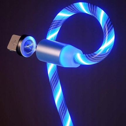 4World Kabel Do Ładowania Magnetyczny Świecący Micro Usb - zdjęcie 2