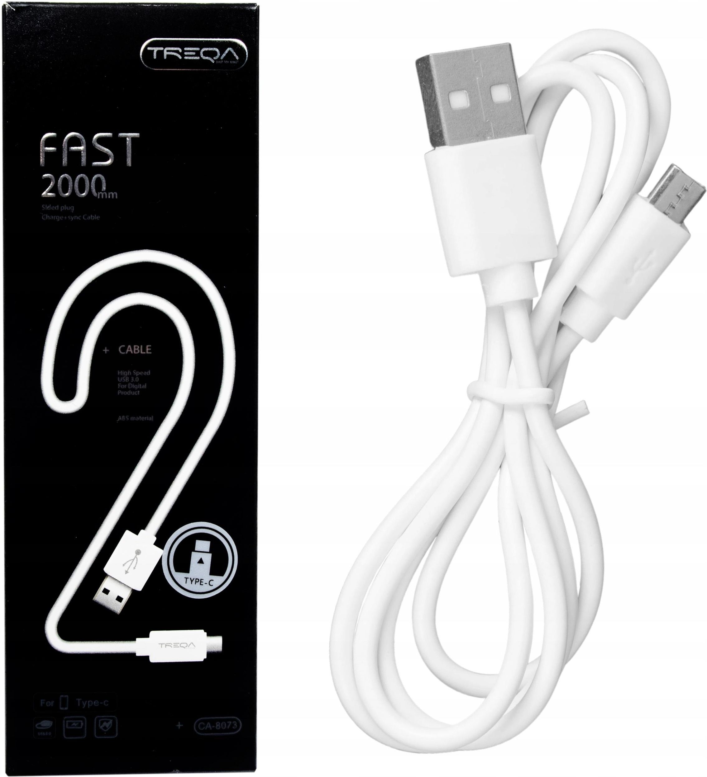 Decortrend Kabel Usb C Fast Charge Szybkie Adowanie M Bia Y Kable