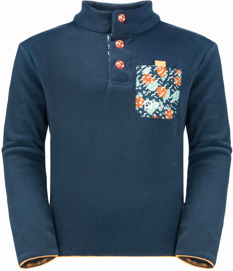 Zdjęcie Bluza polarowa dziecięca Jack Wolfskin VILLI BUTTON FLEECE K dark sea - Wrocław