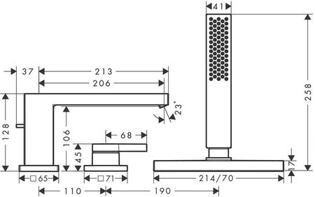 Hansgrohe Tecturis E Sbox Brąz Szczotkowany 73443140 - zdjęcie 2