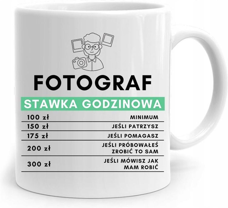 Polidraw Kubek Dla Fotografa Fotograf Stawka Godzinowa