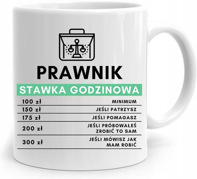 Polidraw Kubek Dla Prawnika Mecenasa Stawka Godzinowa 1574727083