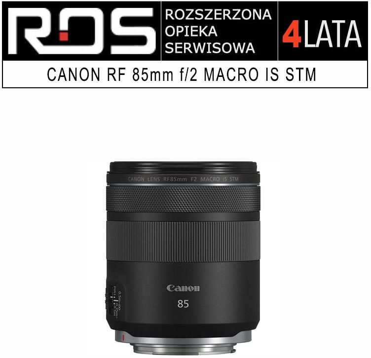 Zdjęcie Canon Rozszerzona opieka serwisowa dla RF 85 mm f/2 Macro IS STM na 4 lata (SE4234C005AA-4) - Warszawa