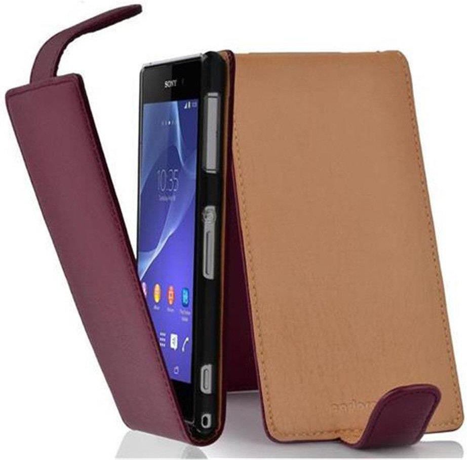 Cadorabo Flip Case Do Sony Xperia Z2 Pokrowiec W Bordeaux Fioletowy