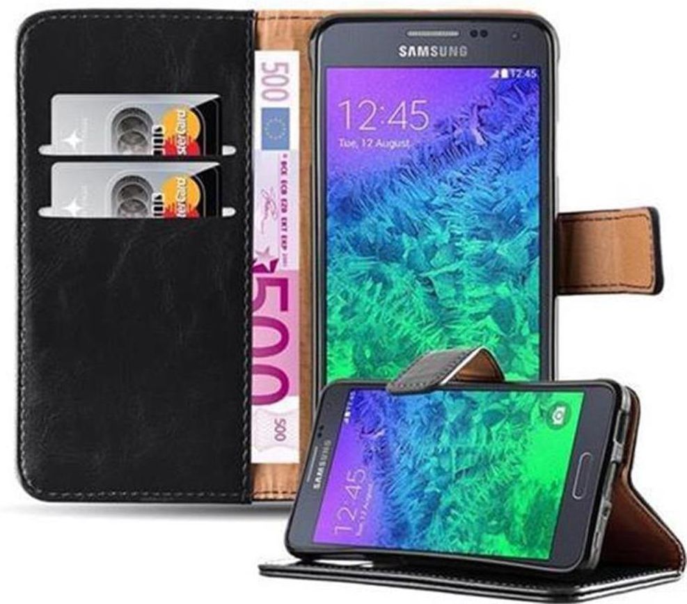 Cadorabo Etui Do Samsung Galaxy Alpha W Pokrowiec Czarny Grafit Etui