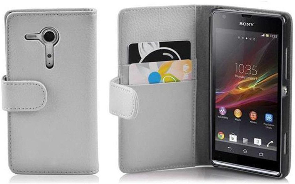 Cadorabo Etui Do Sony Xperia Sp W Biały Magnezowy Pokrowiec Etui na