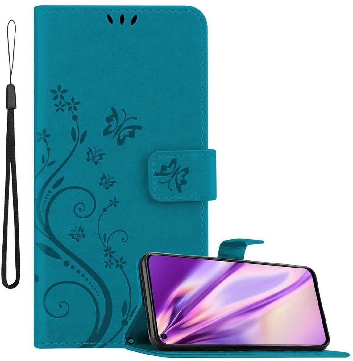 Cadorabo Pokrowiec Do Huawei Nova 4 W Etui Niebieski Kwiatowy Kwiaty