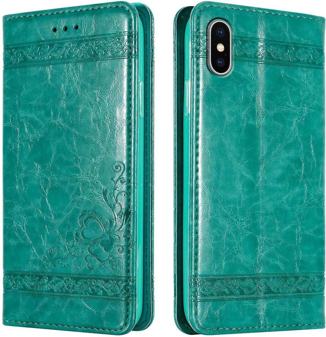 Cadorabo Etui Portfel Do Apple Iphone Xs Max Pokrowiec W Turkus Etui