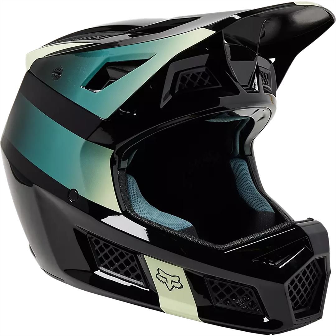 Kask Rowerowy Full Face Fox Rampage Pro Carbon Mips Czarny Niebieski