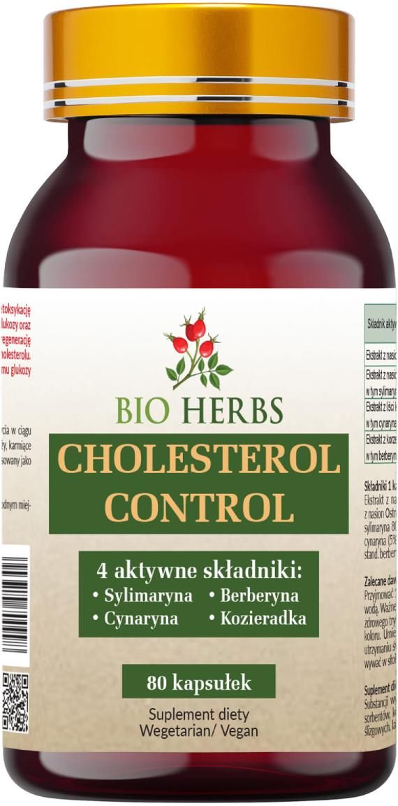 BIO HERBS Cholesterol Control właściwy poziom cholesterolu 80