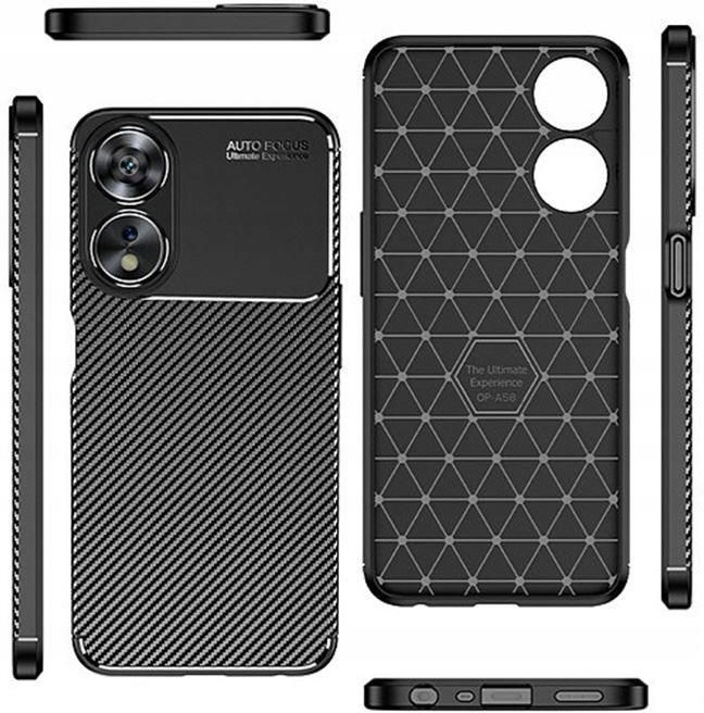 Gsm Hurt Etui Do Oppo A78 5G Bumper Carbon Fiber Czarne Etui Na