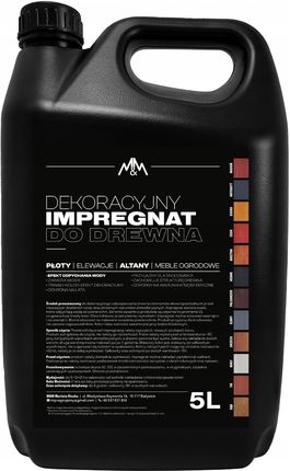 M&M Impregnat Do Drewna Heban 5L Z Woskami - zdjęcie 3