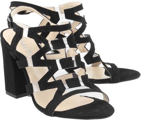 Czarne Sandały Alla Moda Carla 192/A 40 - zdjęcie 2