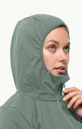 DAMSKA KURTKA SOFTSHELLOWA JACK WOLFSKIN KAPTUR S - zdjęcie 3
