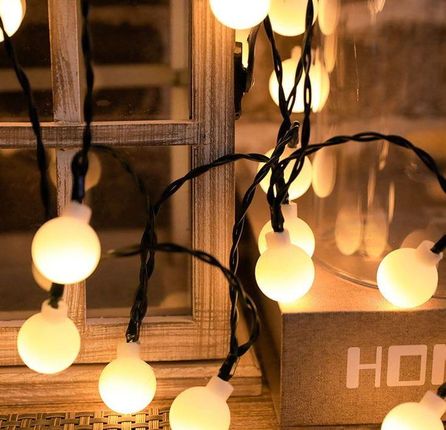 Zolta Girlanda Świetlna Ogrodowa 15M Lampki Led Kulki 0000014205Ciepla - zdjęcie 4