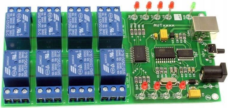 Avt Spv 8 Kanałowy Moduł Przekaźnikowy Z Usb Avt5710 C Avt5710C