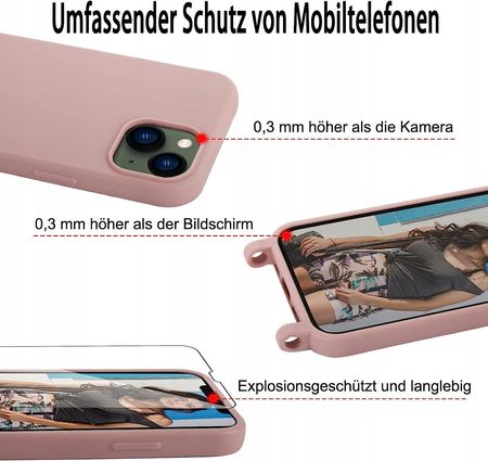 Amazon Etui Różowe Sznurek Iphone 13 Pro Max 6 7' 2Xszkło - zdjęcie 2