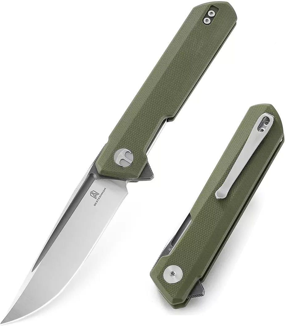 Bestechman By Bestech Knives N Dundee Od Green G Grey Titanized