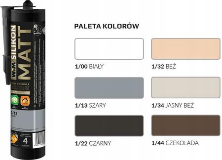 Wim Silikon Matt Matowy 1/22 Czarny 300ml - zdjęcie 3