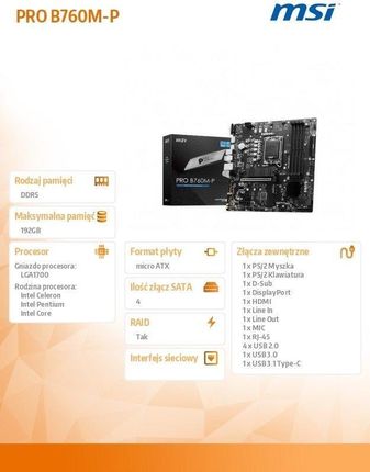 MSI PRO B760M-P DDR5 - zdjęcie 3