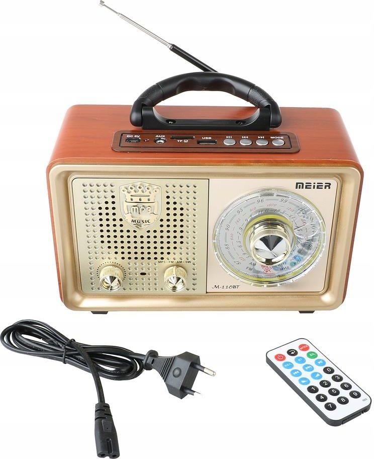 Radio Radio PRZENOŚNE RETRO GŁOŚNIK FM Bluetooth MP3 USB 110 Opinie i