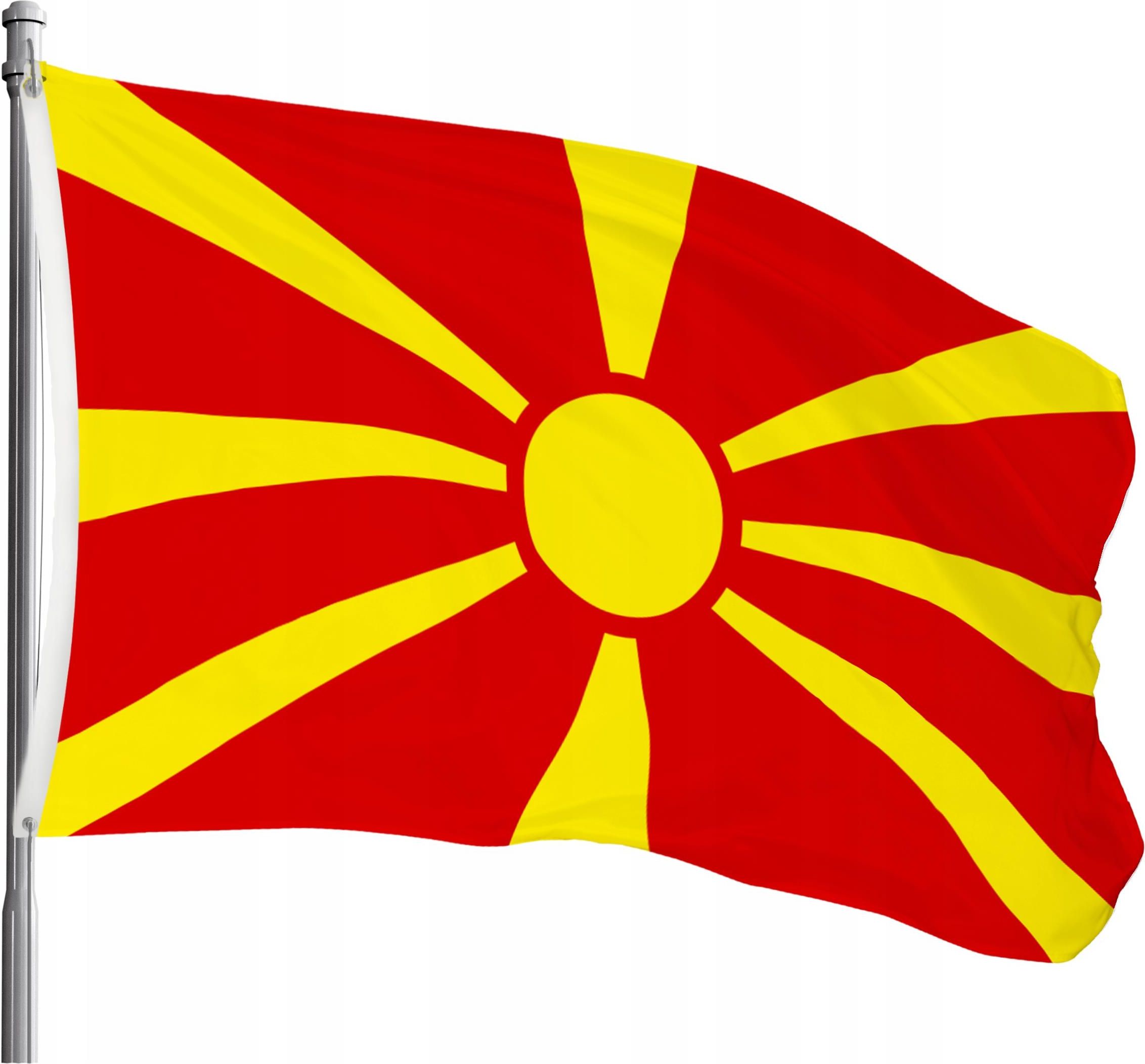 Flaga Masztowa Płn Macedonii Premium 150X92Cm Ceny i opinie Ceneo pl