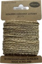 Zdjęcie Sznurek Ozdobny Dekoracyjny Jutowy Złoty 16Mb - Sulejów