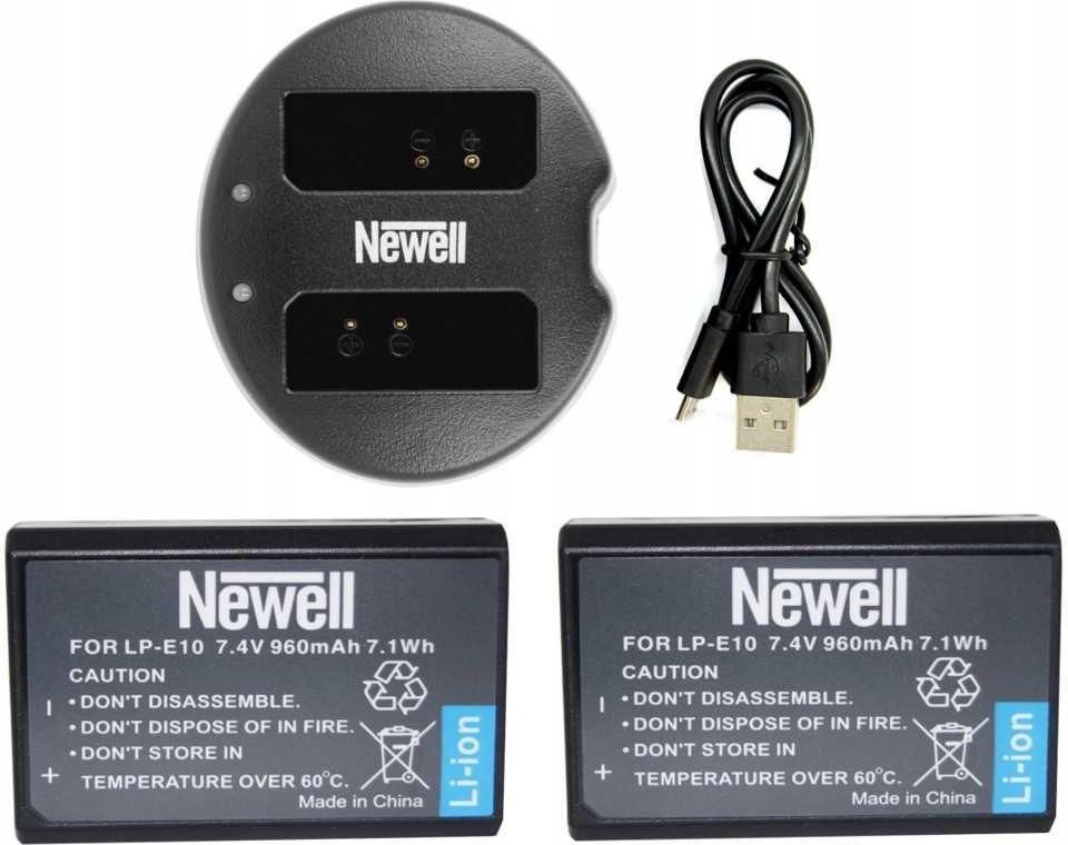 Newell Zestaw Ładowarka Dual Sdc Usb 2Akumulatory Lp E10 Ceny i