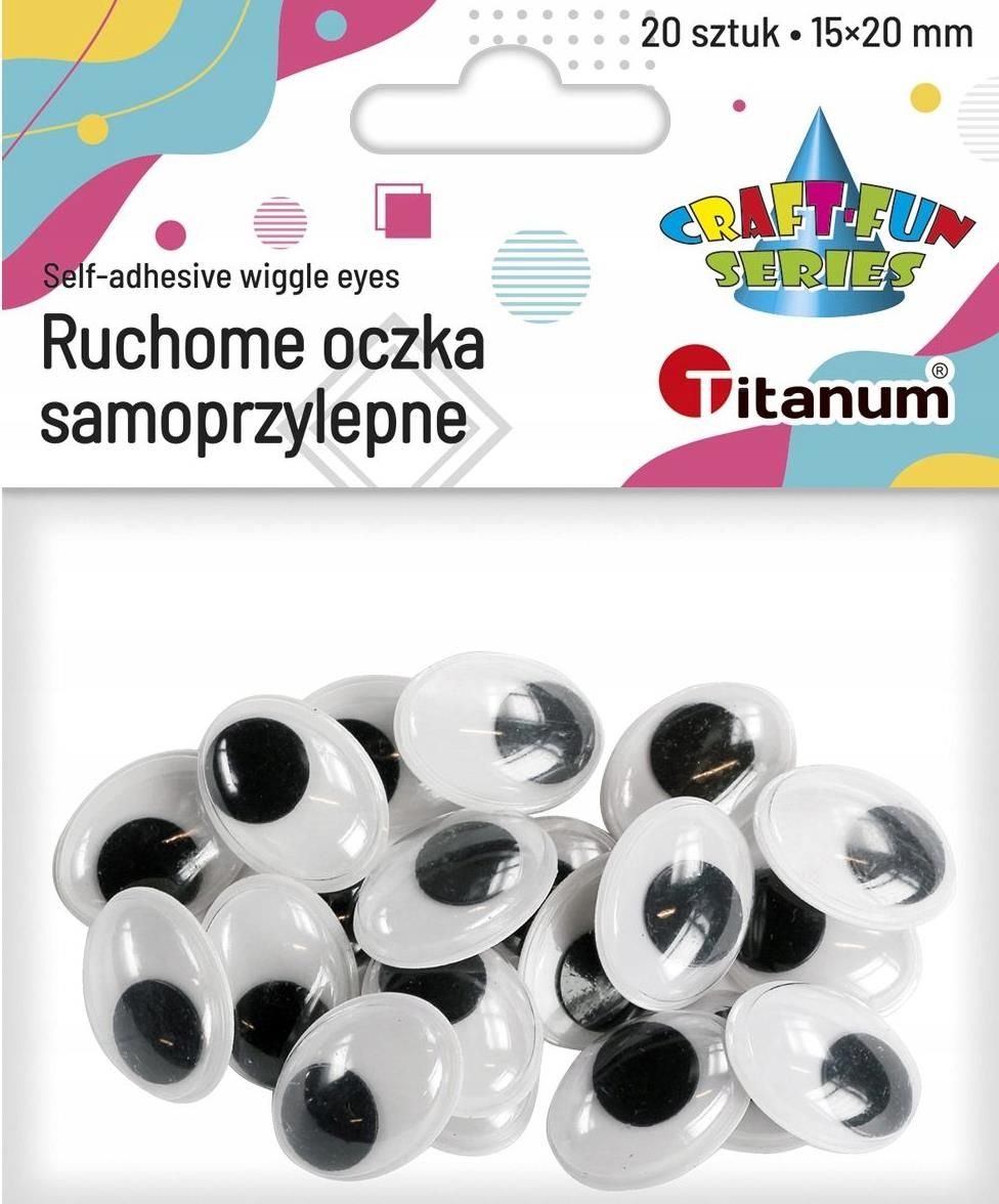 Titanum Ruchome Oczy Samoprzylepne Red X Mm Szt