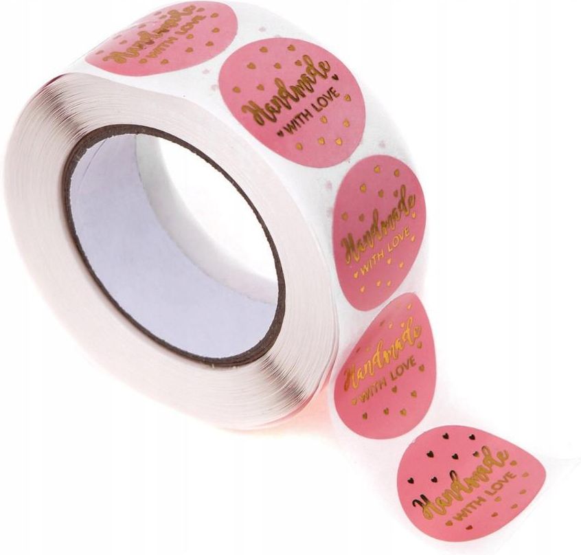 Zdjęcie Dalprint Naklejki Na Rolce Handmade With Love Różowe 1579679951 - Witkowo