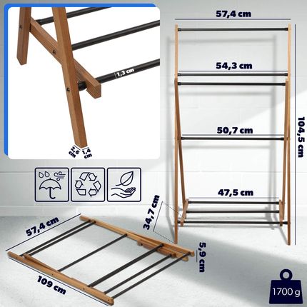 Kadax Stojak Na Ręczniki Ferrara 57x104cm (K8381) - zdjęcie 3