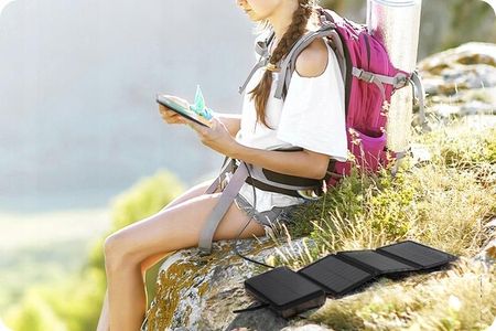 Webski Powerbank Solarny Indukcyjny 4 Panele 20000Mah Led - zdjęcie 3