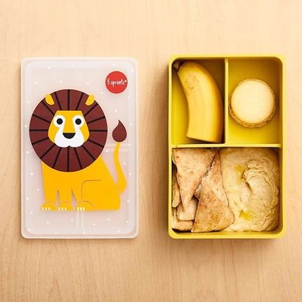 3 Sprouts Lunchbox Premium Silikon Lew Yellow - zdjęcie 2