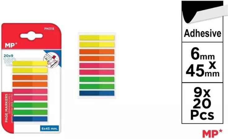 Zdjęcie Mp Main Paper Karteczki Indeksujące Fluo 45X6Mm 9X20K - Stepnica
