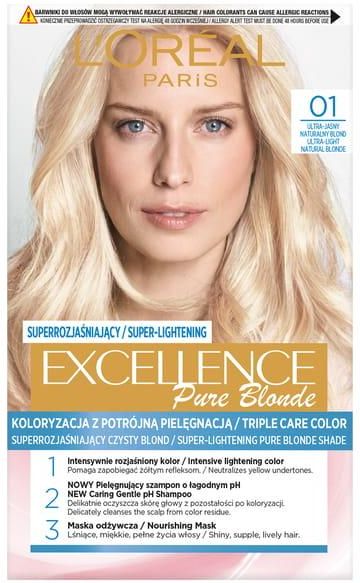 Loreal Excellence Pure Blonde Krem Koloryzujący 01 Ultra Jasny