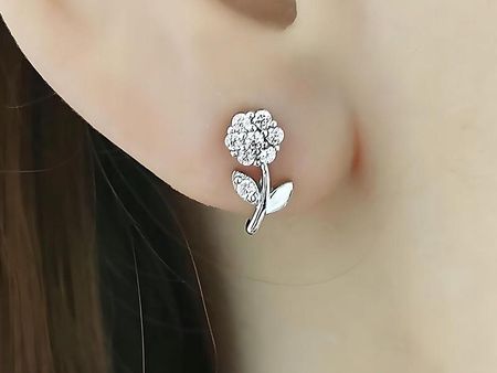 Lovrin Srebrny komplet biżuterii 925 kwiaty z ankierem - zdjęcie 3